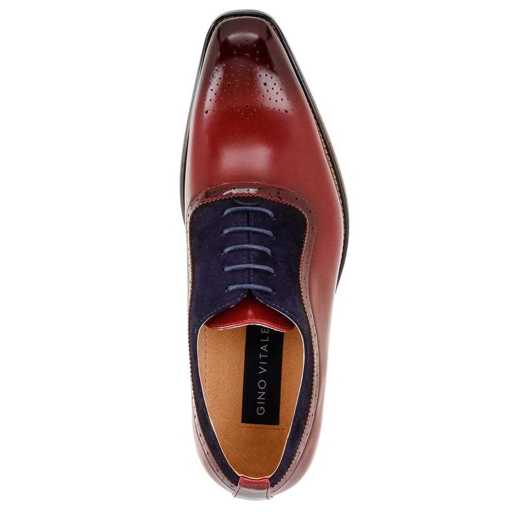 Gino vitale men's lace up medallion toe dress best sale shoes