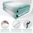 thumbnail image 4 of Twin Quilt Set 68''x86'', Aqua Teal White Ombre Lightweight Bedspread Coverlet Set with 2 Pillow Shams, Modern Abstract Art Farmhouse Gradient Breathable All Season Quilt Bedding for Dorm/Bedroom, 4 of 9