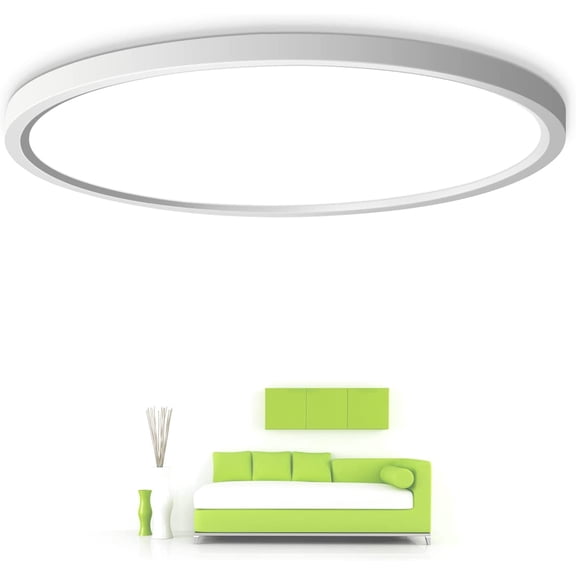 SRWEHG-15.7" LED Flush Mount Ceiling Light Fixture, 32W [320W Equiv] Daylight 5000K Thin Flat Modern Ceiling Light for Bedroom, Living Room, Office