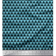 thumbnail image 1 of Soimoi Blue Cotton Duck Fabric Triangle Geometric Print Fabric by the Yard 42 Inch Wide, 1 of 3