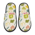 thumbnail image 1 of Balery Medical Icons Pantuflas de Casa de Felpa Silenciosas con Diseño Estampado, Zapatillas Cómodas Antideslizantes de Algodón para Interior-Large, 1 of 8