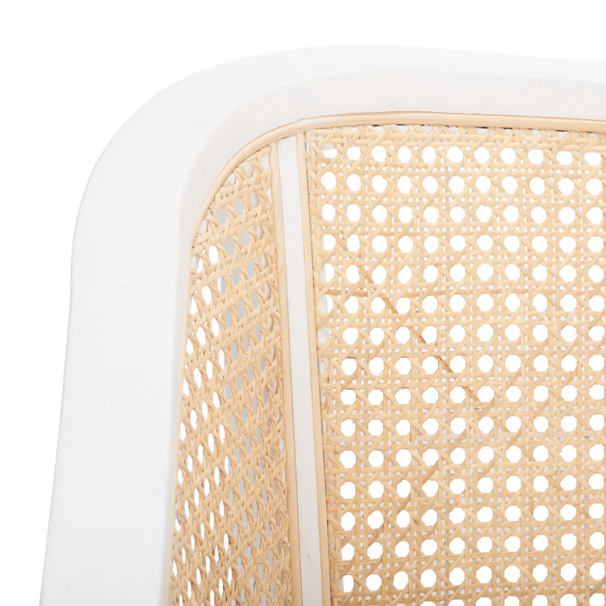 SAFAVIEH Maika Nautical Solid Dining Chair, White/Natural