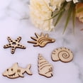 thumbnail image 3 of HOTYA 50 Pcs/Set Ocean Sea Animals Craft Cutouts Kit for Creative Wooden Ornament Hang, 3 of 7