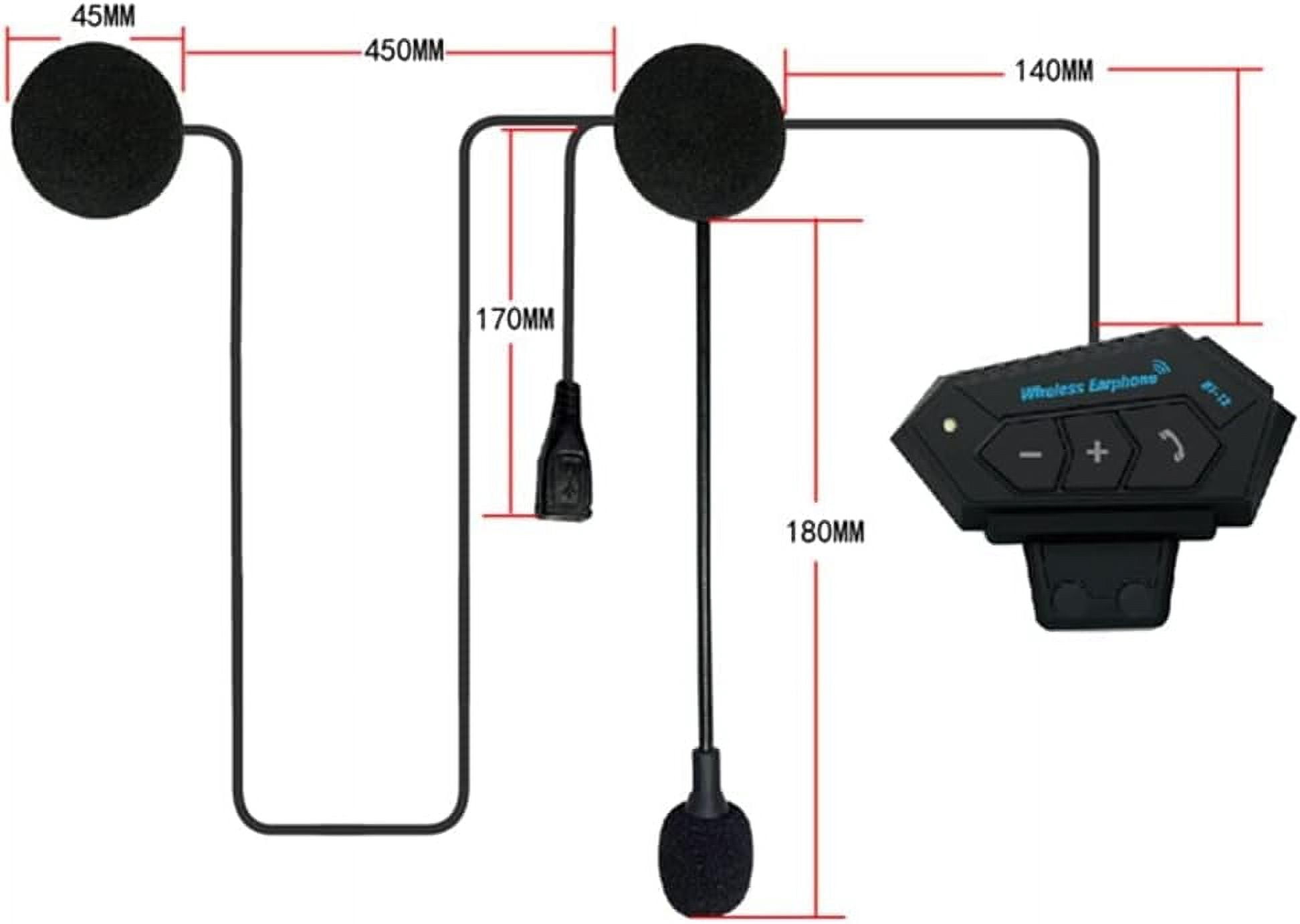 Motorcycle Helmet Bluetooth Headset, Dustproof and Sun Protection Wireless Motorcycle Helmet Earphones with Long Battery Life, and Hands-Free Communication System