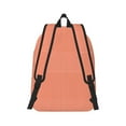 thumbnail image 2 of Naloa Orange Gingham Canvas Backpack for Men Women Rucksack Casual Travel Daypack College Tote Satchel Bookbag for Teens-Small, 2 of 7