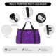 thumbnail image 4 of Fotbe Purple Glitter Bolsa de Viaje con Estampado, Bolsa de Fin de Semana para Mujer con Compartimento para Zapatos, Bolsa de Gimnasio con Bolsillo Húmedo, 4 of 7
