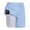 Blue / white, pinstripes, variant on Mens Swim Trunks with Compression Liner Anti Chafing 7 inch inseam Stretch Quick Dry Swim Shorts with Phone Pocket