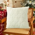 thumbnail image 5 of Wzzjkit Christmas Pillow Covers 18x18, White Merry Christmas Winter Decorative Throw Pillow Cases, Holiday Xmas Lumbar Cushion Covers for Couch Living Room, 5 of 7