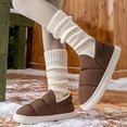 thumbnail image 5 of Gpaecead Unisex Winter Quilted Nylon Flat Shoes Warm Sherpa Lined Slip On Indoor Outdoor House Shoes With Non Slip Sole Coffee, 5 of 8