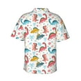thumbnail image 3 of Goofa Dinosaur Hawaiian Shirt for Men, Unisex Summer Beach Casual Short Sleeve Button Down Shirts,Aloha Tropical Floral print shirt-Small, 3 of 9