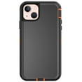 thumbnail image 3 of For Apple iPhone 13 Mini 5.4 inch Heavy Duty Defender Armor Hybrid Case Cover With Clip Black/Orange, 3 of 4