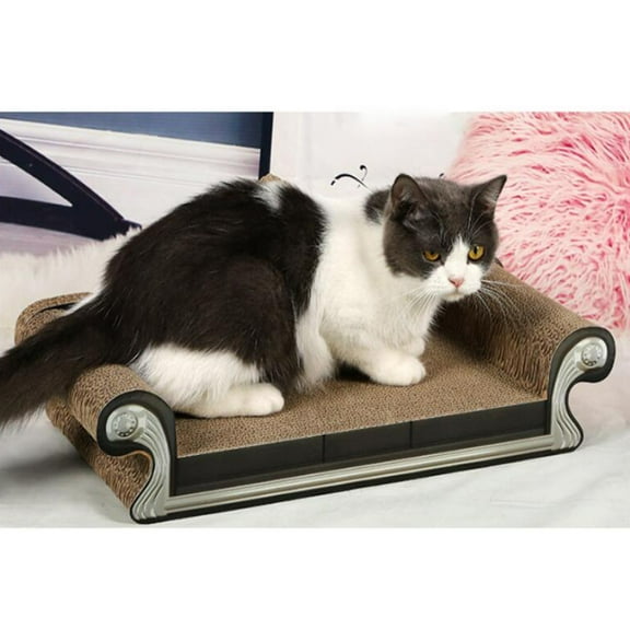 Cat Lounger Scratcher Toy Corrugated Cardboard, Scratching 52x21x25cm