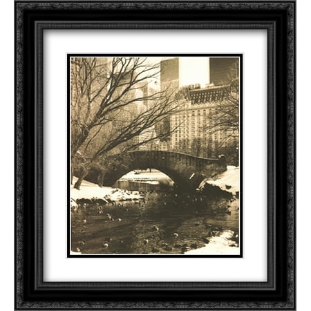 Central Park Bridges IV 2x Matted 15x18 Black Ornate Framed Art Print by Chris (Best Central Park App)