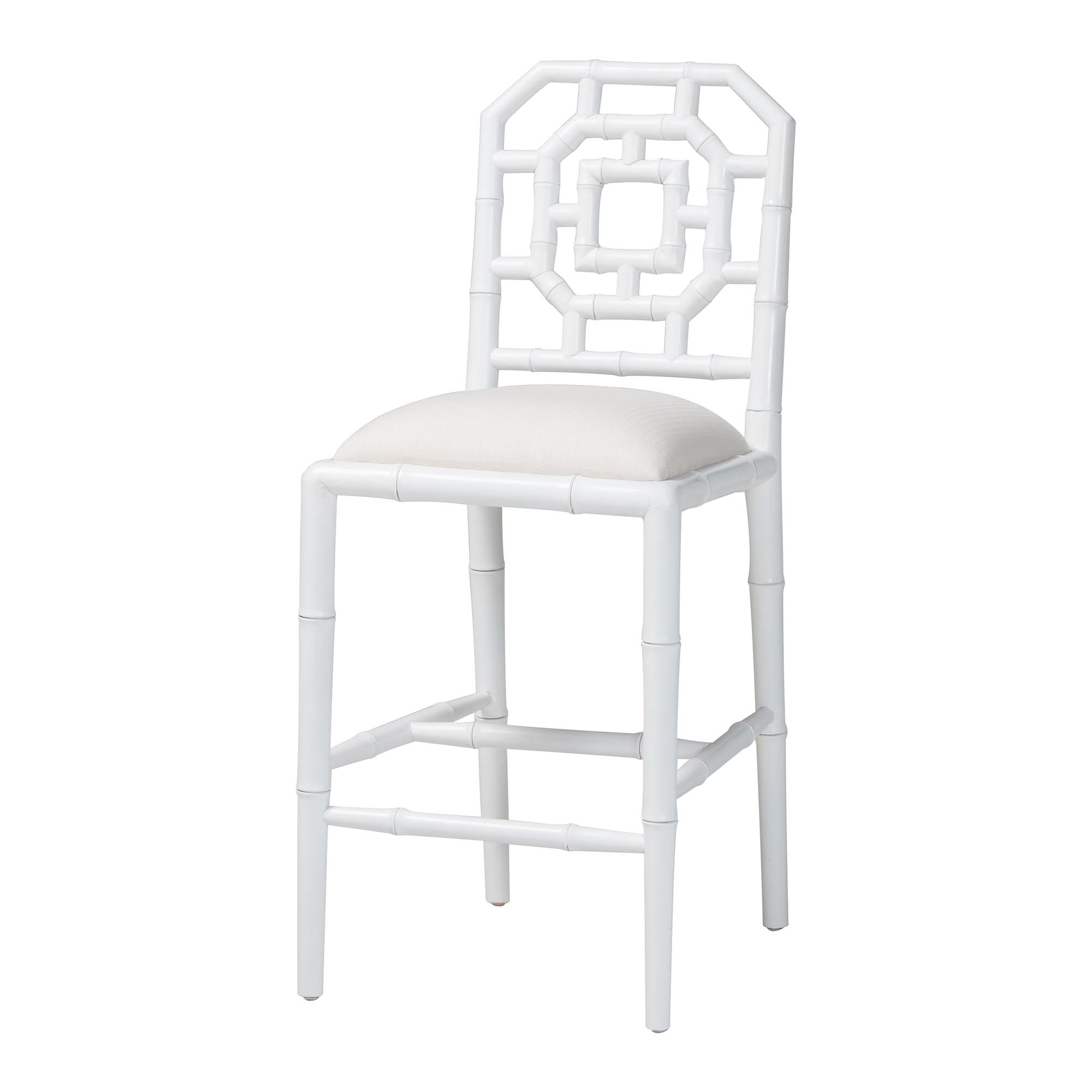 bali & pari Boone Boho Counter Stool, Counter Height 25.6", White