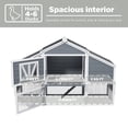 thumbnail image 3 of Outdoor 2 Story Duck Coop with 4 Nesting Boxes, Predator Proof Duck House for 4-6 Ducks, 66.2",White & Gray, 3 of 7