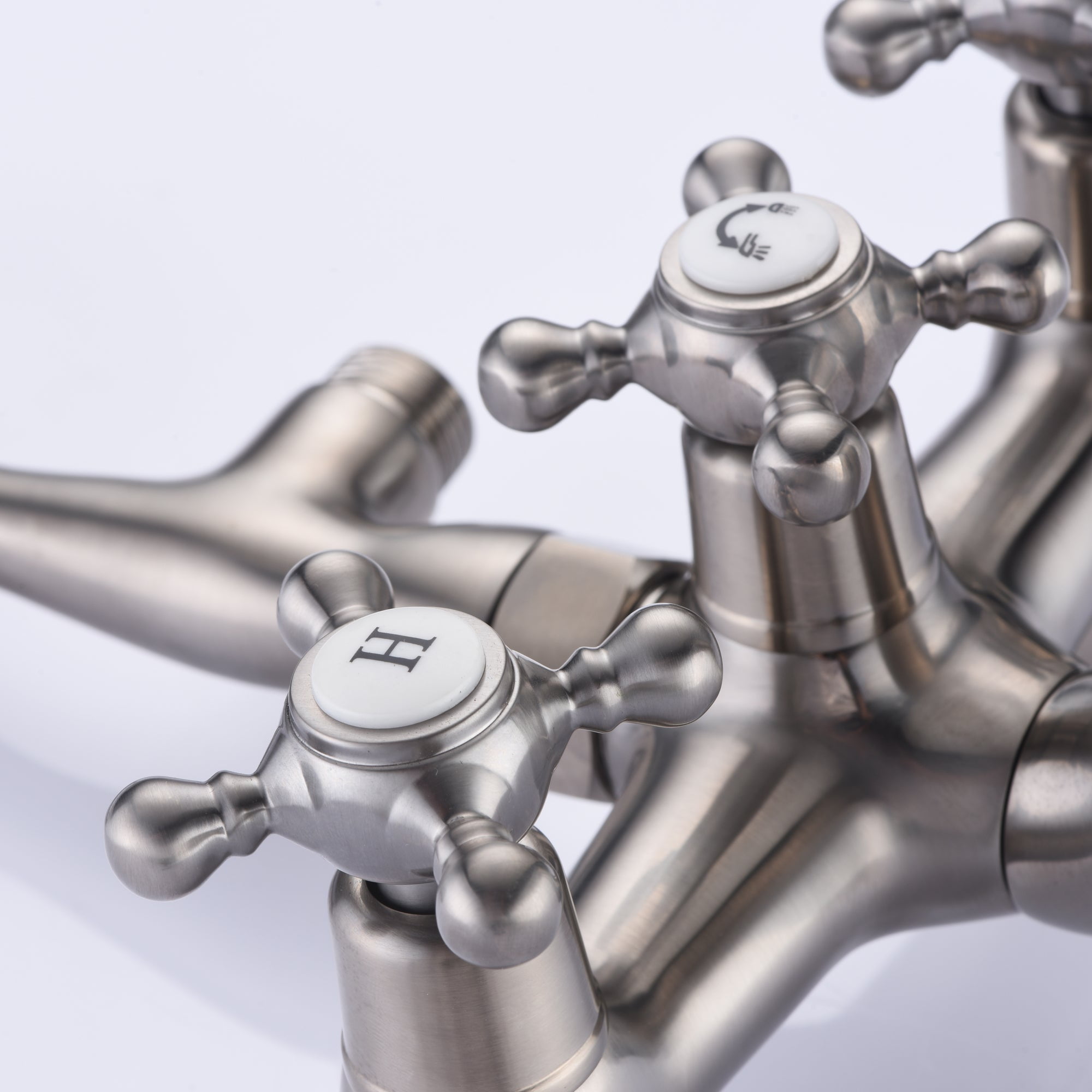 Clawfoot Tub Faucet Brushed Nickel, Bathtub Faucet with Shower