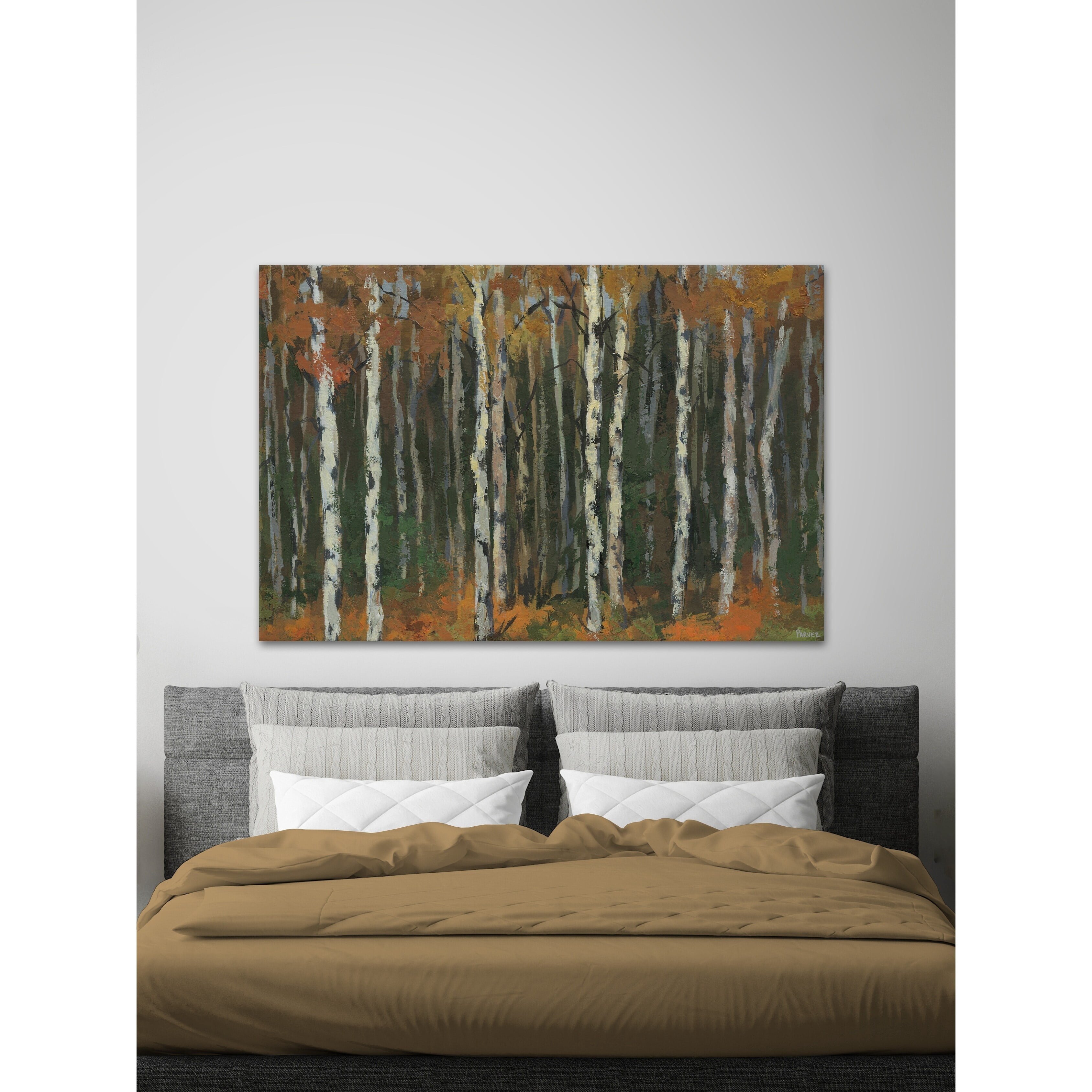 Parvez Taj "Autumn Forest" Painting Print on Wrapped Canvas