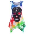 thumbnail image 1 of Cráneo del tinte del lazo del lazo de hombro Tamaño de Halloween Plus Tank Top Rosegal Camisetas sin mangas de talla grande, 1 of 5