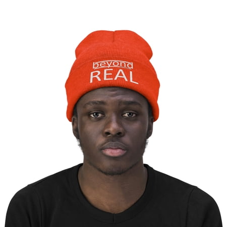 Knit Beanie -Beyond Real – Embroidered