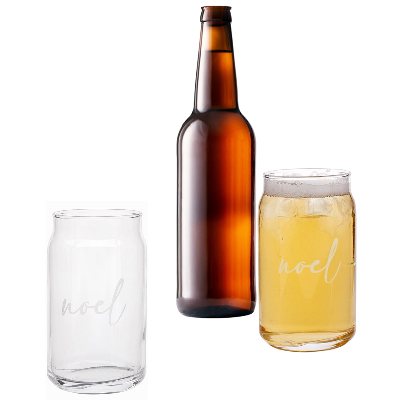 Holiday Time Noel Glass Beer 17oz