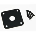 thumbnail image 2 of KAISH Black Flat Bottom Metal Jack Plate Flat Base Square Jackplate for Les Paul LP Guitars, 2 of 2