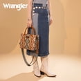 thumbnail image 3 of Wrangler Women's Boho Aztec Tote Bag - Stylish Shoulder Purse with Top Handle Satchel Design, Light Brown, 3 of 7