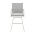 thumbnail image 2 of HomeStock Coastal Charm Outdoor Patio Swivel Bar or Counter Stool in Aluminum with Brown Rope and Light Gray Cushions, , Weather-Proof Design, 2 of 8