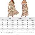 thumbnail image 2 of Vestido Midi De Playa Vestido midi de playa para mujer Vestido de verano a la moda con mangas abullonadas y estampado floral (Naranja S) Ygjytge para Mujer Naranja T 3EG, 2 of 7