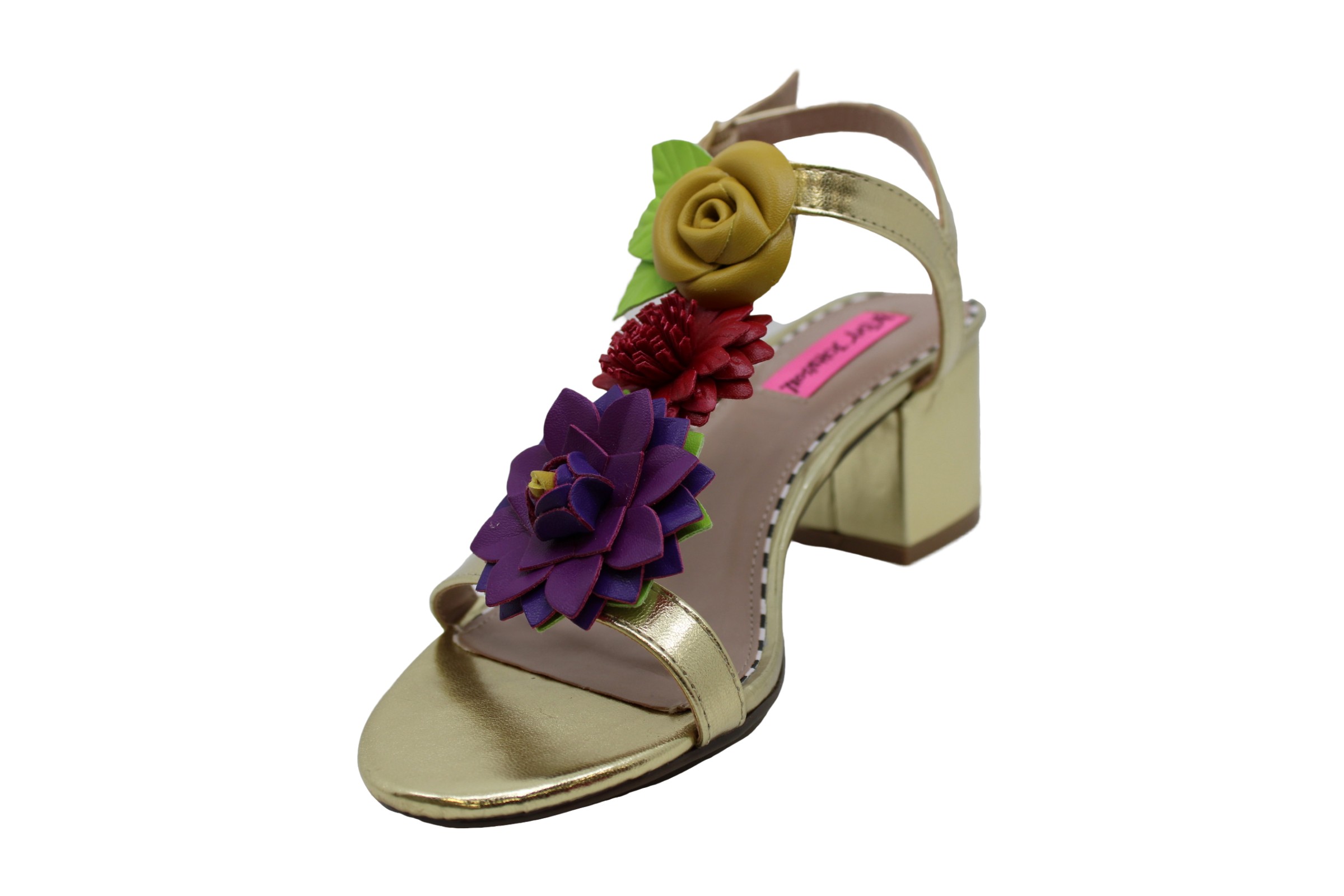 betsey johnson blue adde faux leather sandals