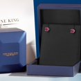 thumbnail image 5 of Gem Stone King 14K White Gold Pink Tourmaline Stud Earrings with Comfort Back for Women Men (1.00 Cttw, Gemstone Birthstone, Round 5MM), 5 of 6