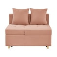 thumbnail image 6 of Convertible Sleeper Sofa Chair – Adjustable Recliner with Pull-Out Bed & Wheels – Space-Saving Linen Fabric Sofa for Small Spaces, Apartments, Dorms, 6 of 11