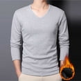 thumbnail image 2 of Blekii Men's V-Neck Thermal Shirt, Fleece Lined Base Layer Top, Thickened Warm Undershirt for Winter, Soft Brushed Interior, Comfortable for All-Day Wear, Essential Cold Weather, 2 of 6