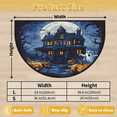thumbnail image 3 of CURLYOOT Halloween Half Round Door Mat, Indoor Outdoor Entrance Rug, Halloween Castle Pumpkin Semi Circular Area Rug, Non Slip Washable Absorbent Doormat, Laundry Room Rug 40'' x 63'', 3 of 7