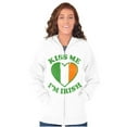 thumbnail image 4 of St Patricks Day Kiss Me I'm Irish Zip Hoodie Sweatshirt Women Brisco Brands M, 4 of 5