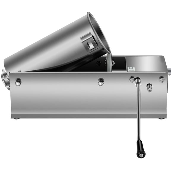 KFFKFF Manual Sausage Stuffer, 5 L / 11 LBS Horizontal Meat Filling Machine, Dual-Speed Operation, Crafted from Food-Grade 304 Stainless Steel, Includes 5 Filling Tubes, Suitable for Home, Kitchen