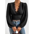 thumbnail image 1 of Blusa de encaje renacentista para mujer Camisa medieval ahumada de manga larga, 1 of 6