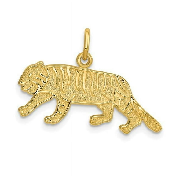 Finest Gold 14K Yellow Gold Tiger Charm