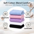 thumbnail image 3 of Grip Socks for Women, PUTUO Cotton Non Slip Yoga Sock, Breathable Seamless Gripper Socks for Athletic Pilates Ballet Workout Hospital, 5 Pairs, 3 of 5