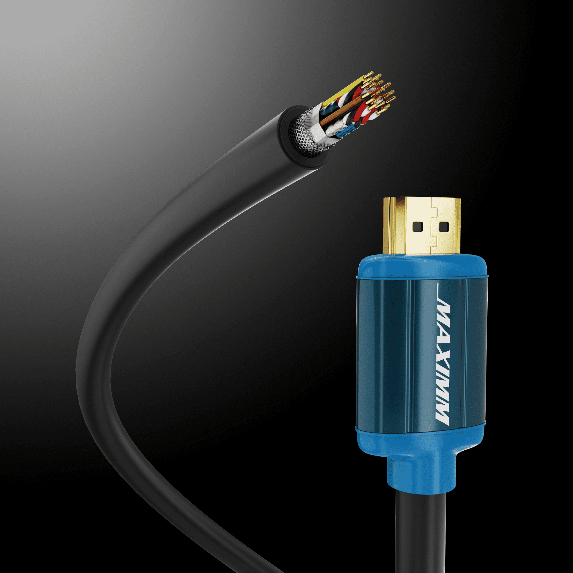 HDMI Cable 4K Ultra HD 50 Foot (1 Pack) HDMI 2.0 Cable, High Speed 18Gbps 4K@60Hz HDR, 3D, 2160p, 1080p, HDCP 2.2, ARC, HDMI Cables for Monitors, HDTV 50 Feet 1 Pack