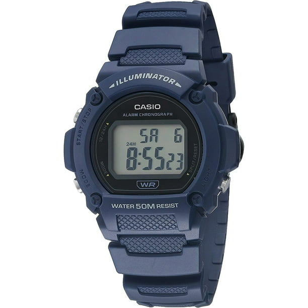 Casio Men's Sports Digital Quartz 7-yr Battery Blue Resin Watch W219H-2AV