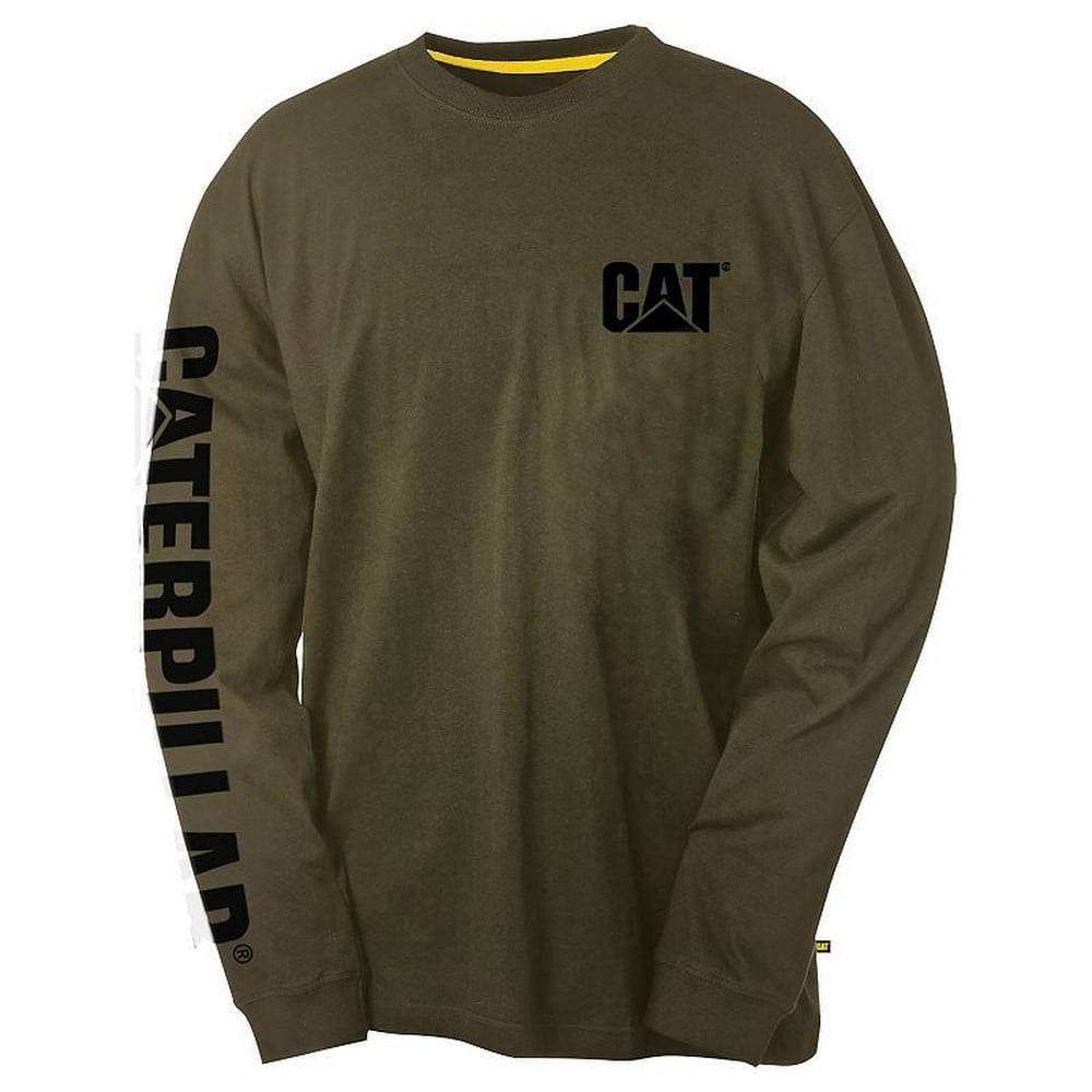 Caterpillar Mens Trademark Banner Long Sleeve T-Shirt Regular and Big & Tall Sizes 