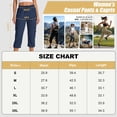 thumbnail image 2 of FEN AI Cargo Longs Shorts for Women Quick Dry UPF 50+ Outdoor Ladies Shorts and Capris Lightweight Stretch Travel Trousers Summer Pants, 2 of 7