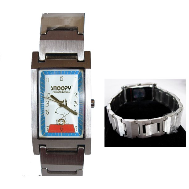 Peanuts Peanuts Snoopy Dog House Plane Rectangular Face Analog Watch mm Walmart Com Walmart Com