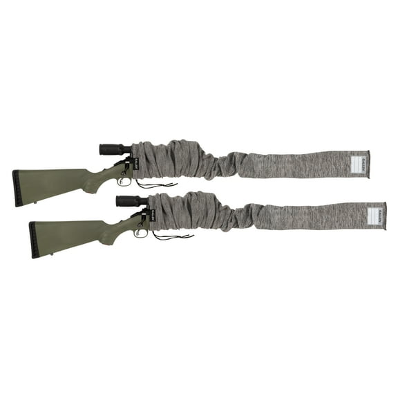 Allen Company 52" Gun Sock With Writeable Id Label, 52" Rifles With Optics & Shotguns, 2-Pack, Gray