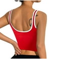 thumbnail image 4 of Womens Longline Sports Bra, Workout Tank Tops Built in Bras, Cropped Yoga Camisole Round Neck Athletic Cami Shirt High Neck Tank Tops for Women S, 4 of 4