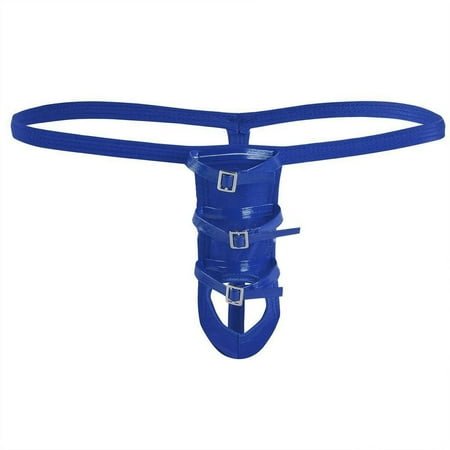 

Mens Hole Underwear Male G-string Bikini Brief Thong Underpants Lingerie Blue