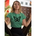 thumbnail image 2 of Monarch Butterfly Handdrawn T-Shirt Women -Image by Shutterstock, Female Large, 2 of 4