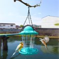 thumbnail image 1 of Comedero para pájaros al aire libre azul, comedero para pájaros salvajes, comedero para pájaros colgante, alimentador de semillas de plástico para pinzones 13*13, 1 of 4