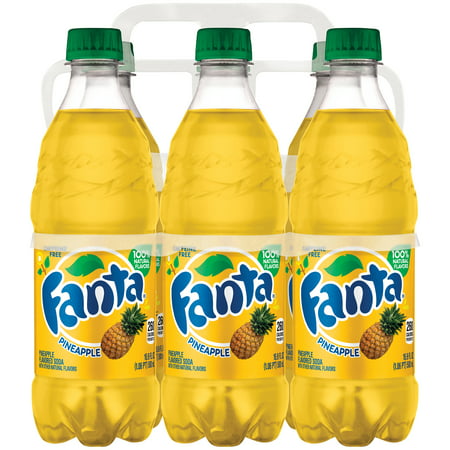 Fanta Caffeine-Free Pineapple Flavored Soda, 16.9 Fl. Oz., 6 Count ...