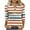 #008-Multicolor, variant on Cutuoiiu Loose 3/4 Sleeve Tops for Women Button V Neck Casual Tshirts Gifts